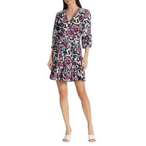 Ba&sh Multi Colored Giulia Floral Long Sleeve Mini Dress US M